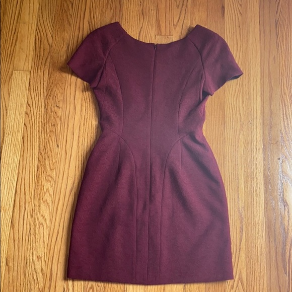 The Kooples Burgundy Scoop Neck Dress - Picture 8 of 8